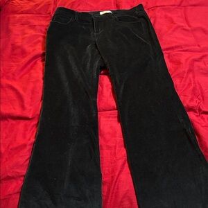 Talbots Black Stretch Velvet Pants
